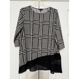 Alfani Houndstooth Tunic, Size L